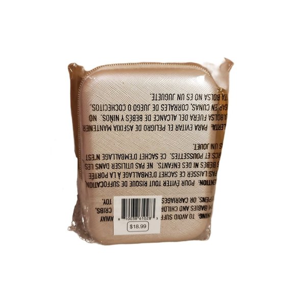 Oliver Smith & Co Zippered Clamshell Travel Tech Accessories Case Blush NEW - Picture 3 of 7